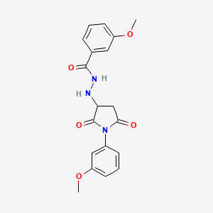 3-methoxy-N'-[1-(3-methoxyphenyl)-2,5-dioxopyrrolidin-3-yl]benzohydrazide