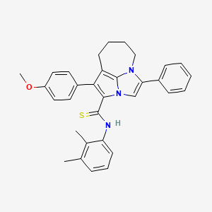 molecular formula C32H31N3OS B11500810 N-(2,3-dimethylphenyl)-1-(4-methoxyphenyl)-4-phenyl-5,6,7,8-tetrahydro-2a,4a-diazacyclopenta[cd]azulene-2-carbothioamide 