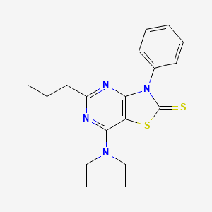 7-(diethylamino)-3-phenyl-5-propyl[1,3]thiazolo[4,5-d]pyrimidine-2(3H)-thione