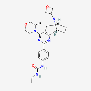 1-ethyl-3-[4-[(1R,9S)-6-[(3S)-3-methylmorpholin-4-yl]-12-(oxetan-3-yl)-3,5,12-triazatricyclo[7.2.1.02,7]dodeca-2(7),3,5-trien-4-yl]phenyl]urea