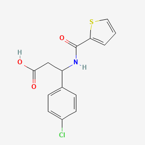 molecular formula C14H12ClNO3S B11500826 Propionic acid, 3-(4-chlorophenyl)-3-[(thiophene-2-carbonyl)amino]- 