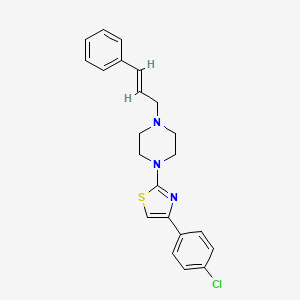 1-[4-(4-chlorophenyl)-1,3-thiazol-2-yl]-4-[(2E)-3-phenylprop-2-en-1-yl]piperazine