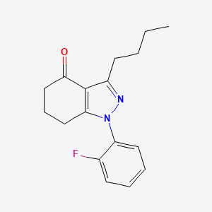 molecular formula C17H19FN2O B11500877 Indazol-4-one, 3-butyl-1-(2-fluorophenyl)-1,5,6,7-tetrahydro- 