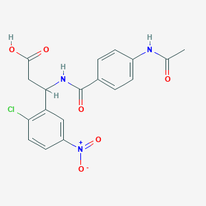 3-({[4-(Acetylamino)phenyl]carbonyl}amino)-3-(2-chloro-5-nitrophenyl)propanoic acid