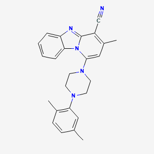 1-[4-(2,5-Dimethylphenyl)piperazin-1-yl]-3-methylpyrido[1,2-a]benzimidazole-4-carbonitrile