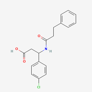 3-(4-Chlorophenyl)-3-[(3-phenylpropanoyl)amino]propanoic acid