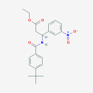 Ethyl 3-[(4-tert-butylphenyl)formamido]-3-(3-nitrophenyl)propanoate