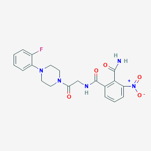 N~1~-{2-[4-(2-fluorophenyl)piperazin-1-yl]-2-oxoethyl}-3-nitrobenzene-1,2-dicarboxamide