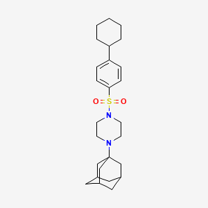 1-(Adamantan-1-YL)-4-(4-cyclohexylbenzenesulfonyl)piperazine