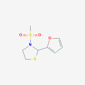 2-(Furan-2-yl)-3-(methylsulfonyl)-1,3-thiazolidine