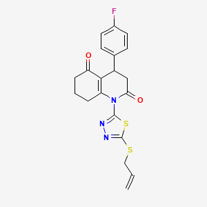 4-(4-fluorophenyl)-1-[5-(prop-2-en-1-ylsulfanyl)-1,3,4-thiadiazol-2-yl]-4,6,7,8-tetrahydroquinoline-2,5(1H,3H)-dione