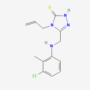 molecular formula C13H15ClN4S B11501038 5-{[(3-chloro-2-methylphenyl)amino]methyl}-4-(prop-2-en-1-yl)-4H-1,2,4-triazole-3-thiol 