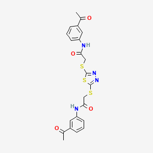 2,2'-(1,3,4-thiadiazole-2,5-diyldisulfanediyl)bis[N-(3-acetylphenyl)acetamide]