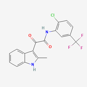 N-[2-chloro-5-(trifluoromethyl)phenyl]-2-(2-methyl-1H-indol-3-yl)-2-oxoacetamide