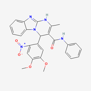 4-(4,5-dimethoxy-2-nitrophenyl)-2-methyl-N-phenyl-1,4-dihydropyrimido[1,2-a]benzimidazole-3-carboxamide