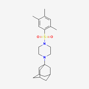 molecular formula C23H34N2O2S B11501092 1-(Adamantan-1-YL)-4-(2,4,5-trimethylbenzenesulfonyl)piperazine 