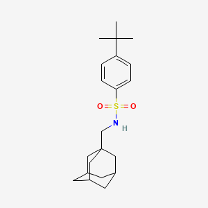 molecular formula C21H31NO2S B11501093 Benzenesulfonamide, N-(adamantan-1-yl)methyl-4-tert-butyl- 