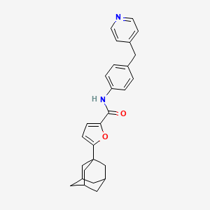 5-(1-adamantyl)-N-[4-(pyridin-4-ylmethyl)phenyl]-2-furamide