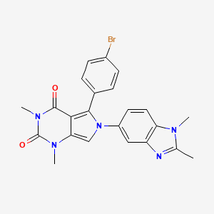 5-(4-bromophenyl)-6-(1,2-dimethyl-1H-benzimidazol-5-yl)-1,3-dimethyl-1H-pyrrolo[3,4-d]pyrimidine-2,4(3H,6H)-dione