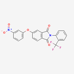 5-(3-nitrophenoxy)-2-[2-(trifluoromethyl)phenyl]-1H-isoindole-1,3(2H)-dione