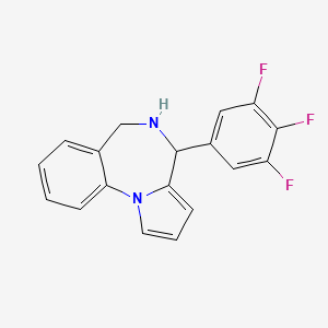 molecular formula C18H13F3N2 B11501173 4-(3,4,5-trifluorophenyl)-5,6-dihydro-4H-pyrrolo[1,2-a][1,4]benzodiazepine 