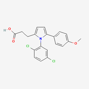 molecular formula C20H17Cl2NO3 B11501208 3-[1-(2,5-dichlorophenyl)-5-(4-methoxyphenyl)-1H-pyrrol-2-yl]propanoic acid 