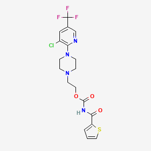 2-{4-[3-Chloro-5-(trifluoromethyl)pyridin-2-yl]piperazin-1-yl}ethyl (thiophen-2-ylcarbonyl)carbamate