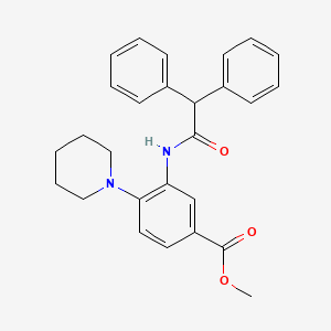 Methyl 3-[(diphenylacetyl)amino]-4-(piperidin-1-yl)benzoate