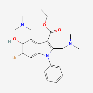 ethyl 6-bromo-2,4-bis[(dimethylamino)methyl]-5-hydroxy-1-phenyl-1H-indole-3-carboxylate