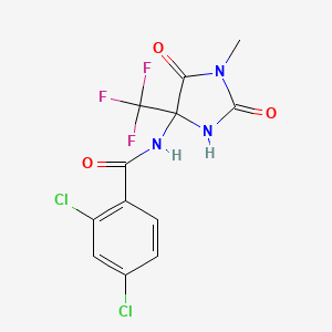 2,4-dichloro-N-[1-methyl-2,5-dioxo-4-(trifluoromethyl)imidazolidin-4-yl]benzamide