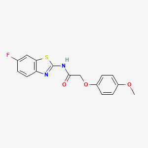 N-(6-fluoro-1,3-benzothiazol-2-yl)-2-(4-methoxyphenoxy)acetamide