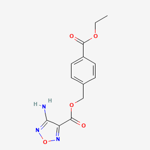 molecular formula C13H13N3O5 B11501293 4-(Ethoxycarbonyl)benzyl 4-amino-1,2,5-oxadiazole-3-carboxylate 