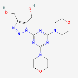 {1-[4,6-Bis(morpholin-4-YL)-1,3,5-triazin-2-YL]-4-(hydroxymethyl)-1H-1,2,3-triazol-5-YL}methanol