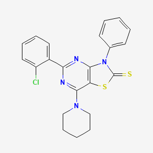 5-(2-chlorophenyl)-3-phenyl-7-(piperidin-1-yl)[1,3]thiazolo[4,5-d]pyrimidine-2(3H)-thione