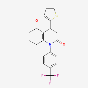 4-(thiophen-2-yl)-1-[4-(trifluoromethyl)phenyl]-4,6,7,8-tetrahydroquinoline-2,5(1H,3H)-dione