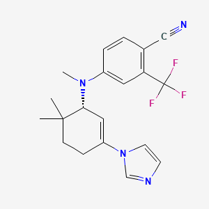 molecular formula C15H16O6S B1150134 (R)-4-((3-(1H-咪唑-1-基)-6,6-二甲基环己-2-烯-1-基)(甲基)氨基)-2-(三氟甲基)苯甲腈 