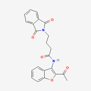 N-(2-acetyl-1-benzofuran-3-yl)-4-(1,3-dioxo-1,3-dihydro-2H-isoindol-2-yl)butanamide