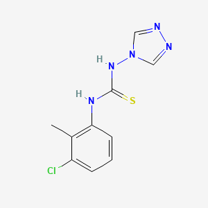 molecular formula C10H10ClN5S B11501404 1-(3-chloro-2-methylphenyl)-3-(4H-1,2,4-triazol-4-yl)thiourea 