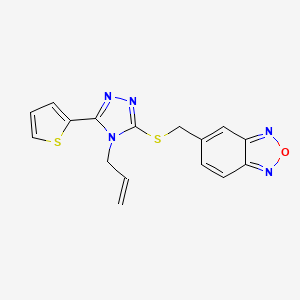 5-({[4-(prop-2-en-1-yl)-5-(thiophen-2-yl)-4H-1,2,4-triazol-3-yl]sulfanyl}methyl)-2,1,3-benzoxadiazole