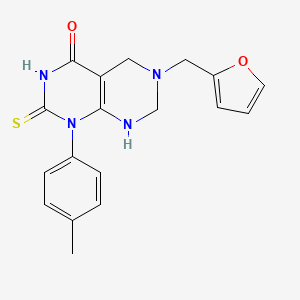 6-(furan-2-ylmethyl)-1-(4-methylphenyl)-2-sulfanyl-5,6,7,8-tetrahydropyrimido[4,5-d]pyrimidin-4(1H)-one