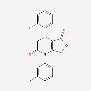 Furo[3,4-b]pyridine-2,5(1H,3H)-dione, 4-(2-fluorophenyl)-4,7-dihydro-1-(3-methylphenyl)-