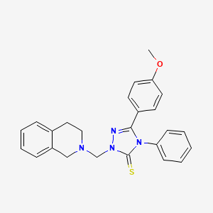 2-(3,4-dihydroisoquinolin-2(1H)-ylmethyl)-5-(4-methoxyphenyl)-4-phenyl-2,4-dihydro-3H-1,2,4-triazole-3-thione