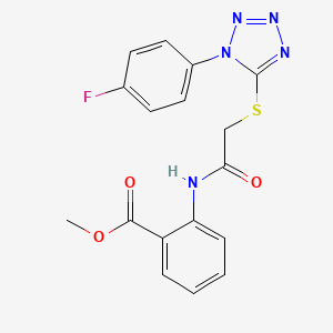 molecular formula C17H14FN5O3S B11501445 methyl 2-[({[1-(4-fluorophenyl)-1H-tetrazol-5-yl]sulfanyl}acetyl)amino]benzoate 