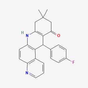 12-(4-fluorophenyl)-9,9-dimethyl-8,9,10,12-tetrahydrobenzo[b][4,7]phenanthrolin-11(7H)-one