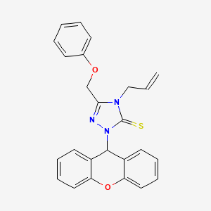 4-allyl-5-(phenoxymethyl)-2-(9H-xanthen-9-yl)-2,4-dihydro-3H-1,2,4-triazole-3-thione