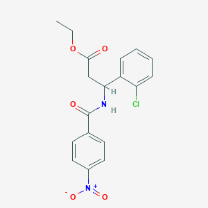 Ethyl 3-(2-chlorophenyl)-3-[(4-nitrophenyl)formamido]propanoate