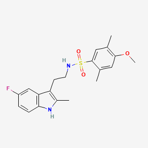 molecular formula C20H23FN2O3S B11501531 N-[2-(5-fluoro-2-methyl-1H-indol-3-yl)ethyl]-4-methoxy-2,5-dimethylbenzenesulfonamide 