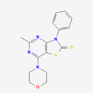 5-methyl-7-(morpholin-4-yl)-3-phenyl[1,3]thiazolo[4,5-d]pyrimidine-2(3H)-thione