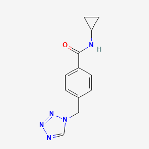 molecular formula C12H13N5O B11501606 Benzamide, N-cyclopropyl-4-tetrazol-1-ylmethyl- 