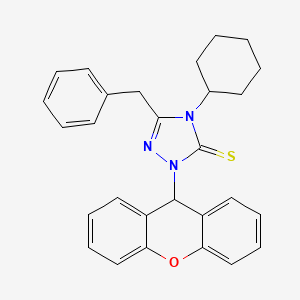 5-benzyl-4-cyclohexyl-2-(9H-xanthen-9-yl)-2,4-dihydro-3H-1,2,4-triazole-3-thione